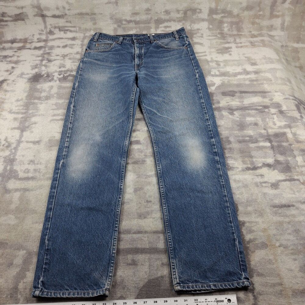 Vintage 90s Levis 505 Orange Tab Jeans Mens 34x32 Regular Straight Leg Denim...